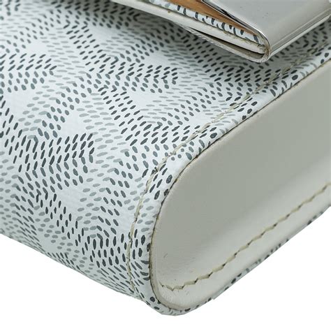 goyard white clutch